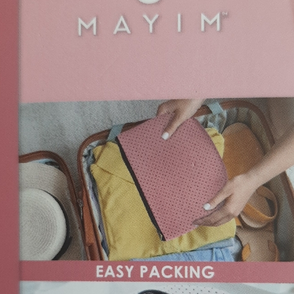 Mayim 2 Pc. Travel Bag Set Pinks With Black Polka Dots New - Picture 11 of 13